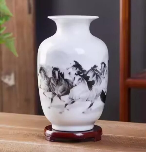 Vintage Chinese Ceramic Flower Vase - Image 9