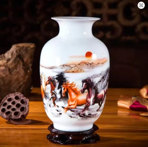 Vintage Chinese Ceramic Flower Vase
