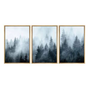 Nature Wall Art Set Misty Forest (Without Frame)