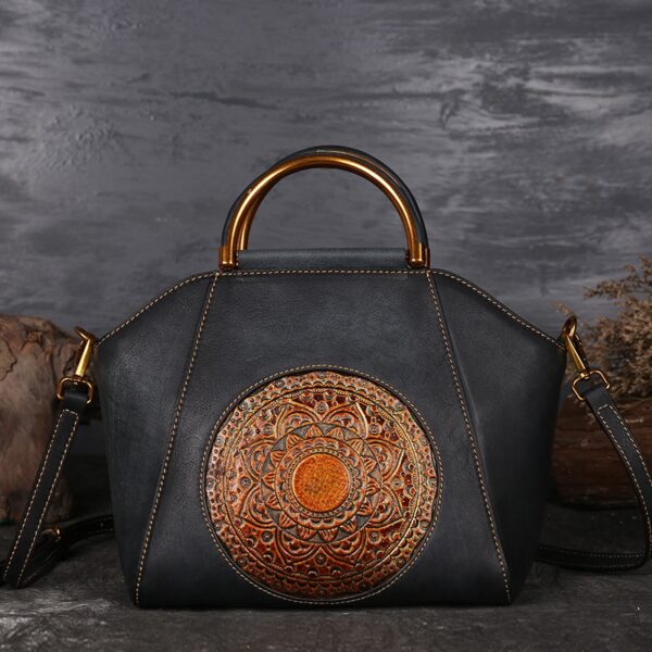 Luxury Retro Genuine Leather Handbag - Image 5