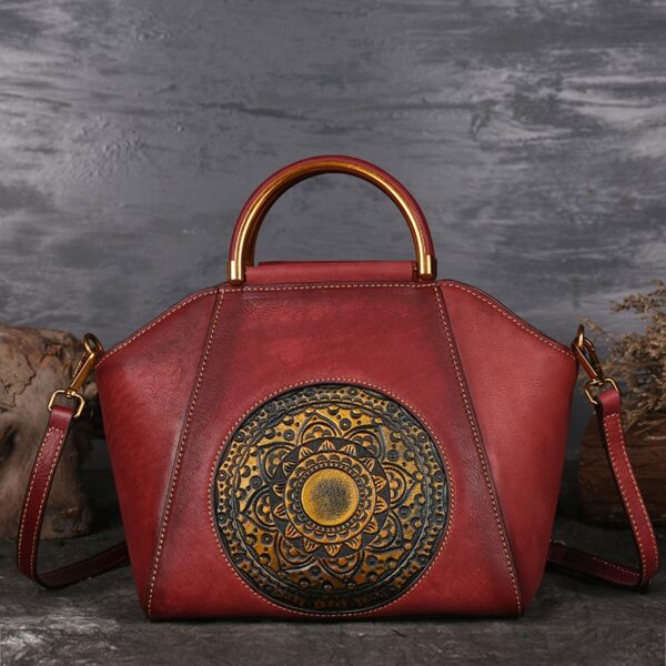 Luxury Retro Genuine Leather Handbag - Image 6