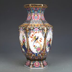 Antique Chinese Porcelain Square Vase