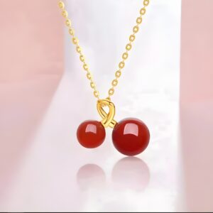 Red Agate Pendant Necklace