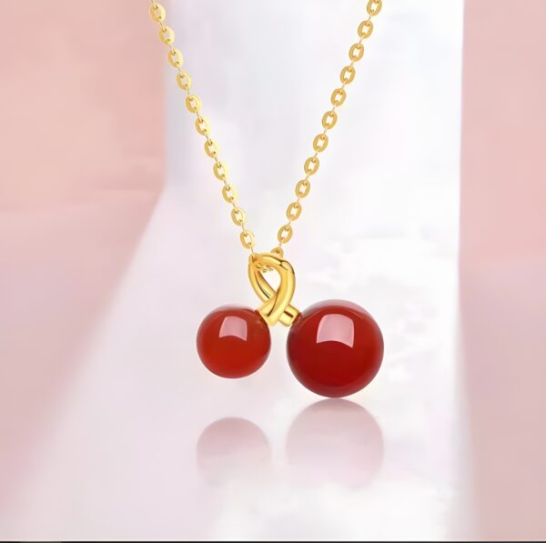 Red Agate Pendant Necklace