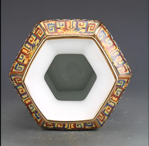 Antique Chinese Porcelain Square Vase - Image 7