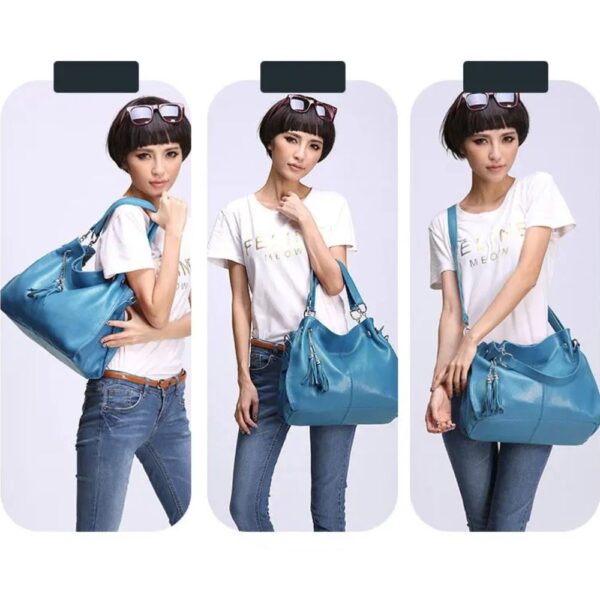 Genuine Leather Tote Handbag - Image 3