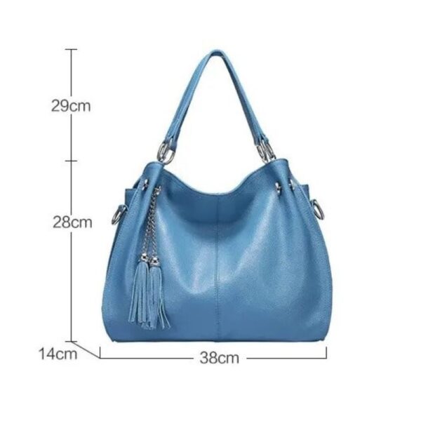 Genuine Leather Tote Handbag - Image 4