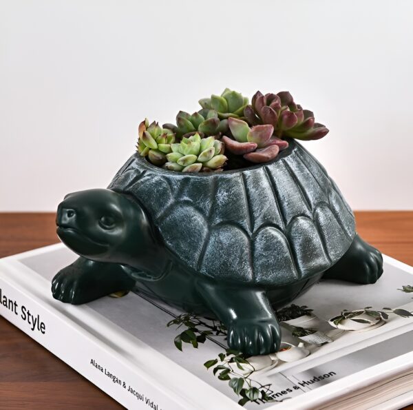 Cute Resin Turtle Plant Pot - Image 7