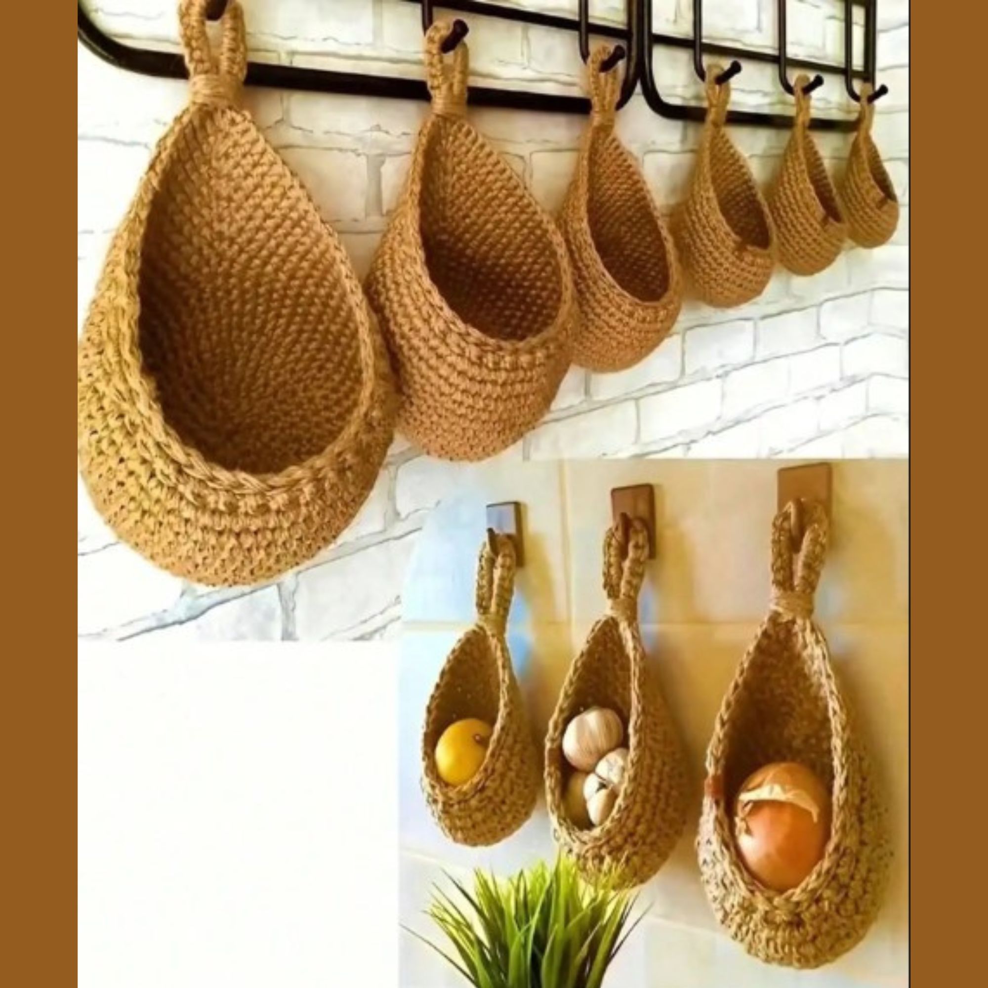 Boho Wall Hanging Storage Basket - Image 13