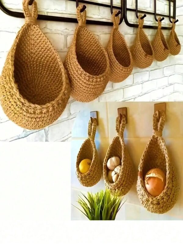 Boho Wall Hanging Storage Basket