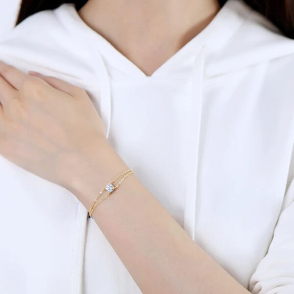 D Color Moissanite Bracelet Gift - Image 4