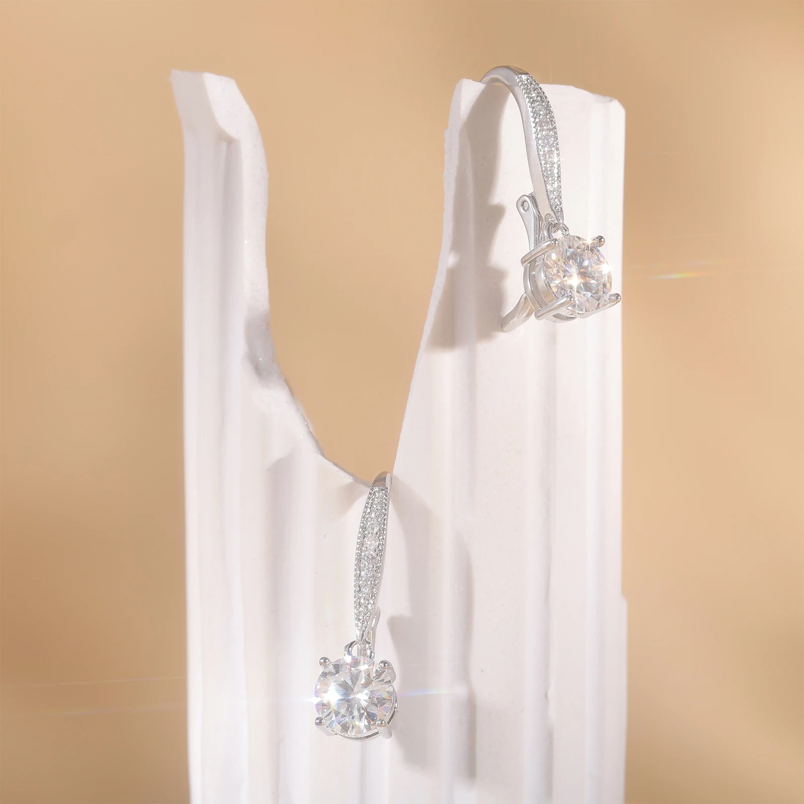 Moissanite Dangle Earrings Sparkle Elegance - Image 6