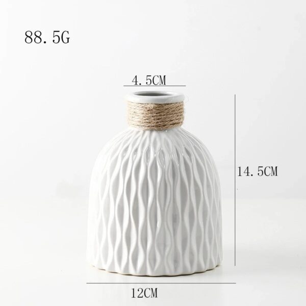 Ripple Texture Plastic Vase Decor - Image 5