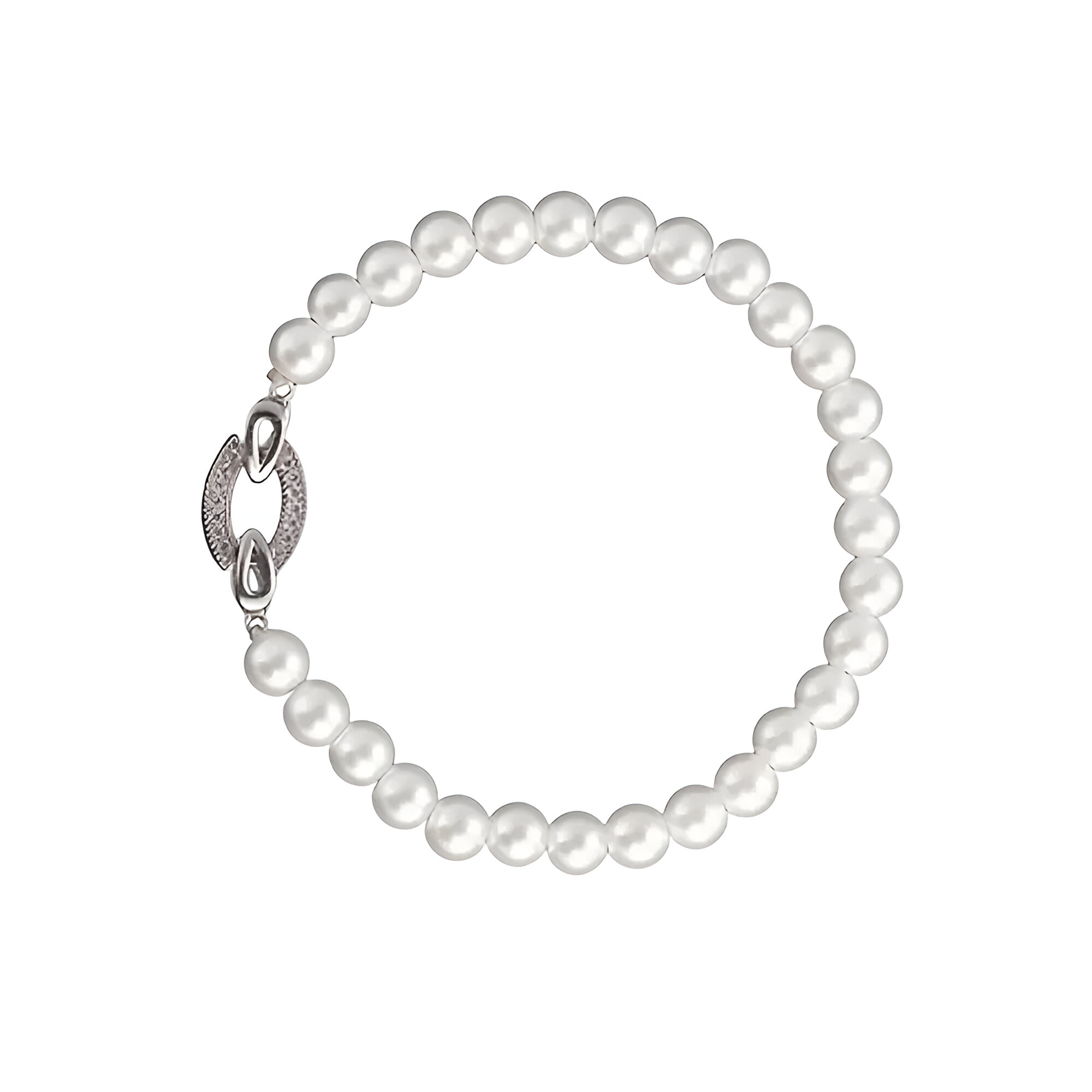 Freshwater Pearl Bracelet with CZ - Image 7