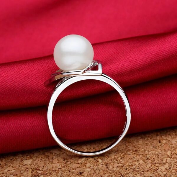 Freshwater Pearl Ring Sterling Silver - Image 4