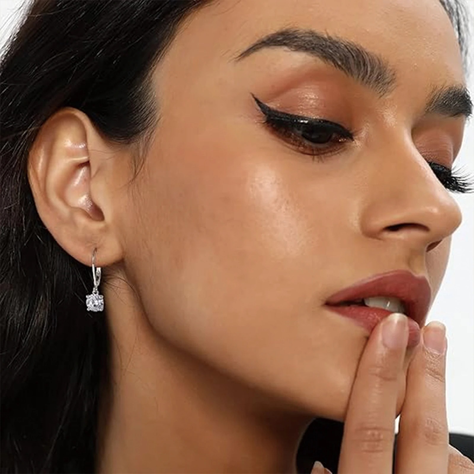 Moissanite Dangle Earrings Sparkle Elegance - Image 5