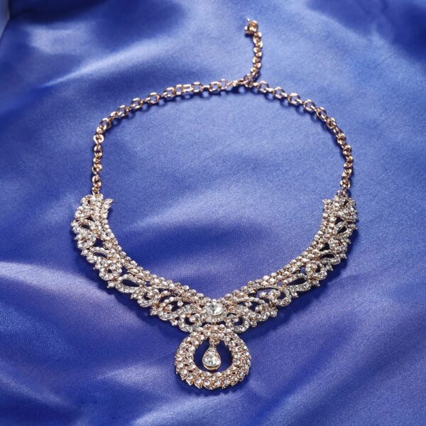 18k Gold Plated Necklace Set Bridal - Image 3