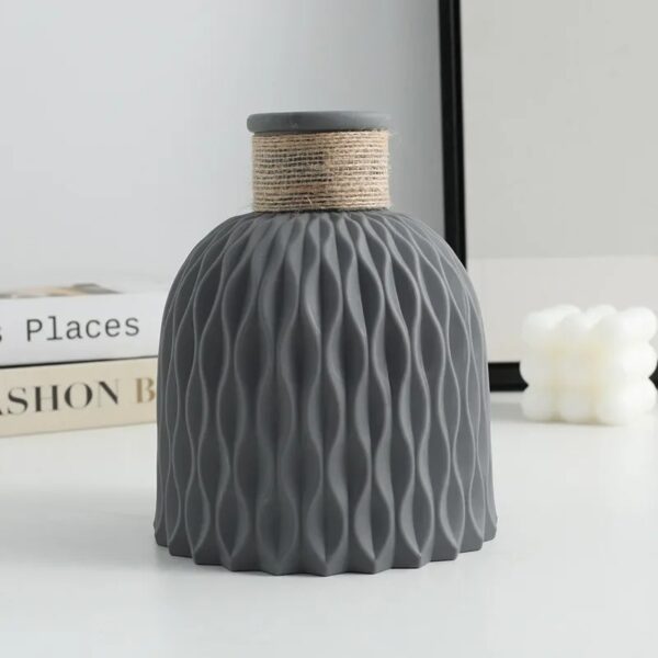 Ripple Texture Plastic Vase Decor - Image 10