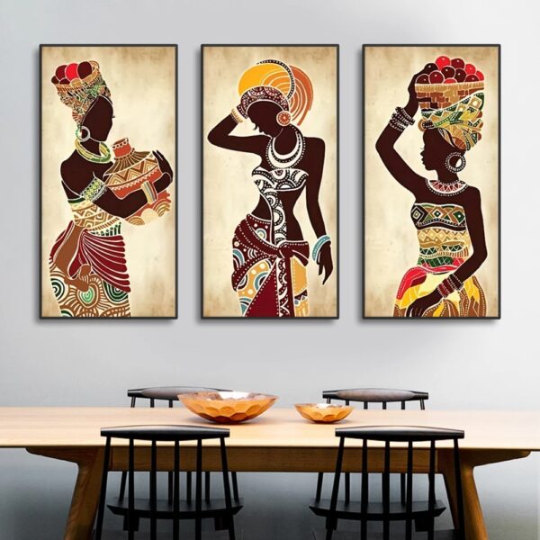 Ethnic African Woman Canvas Art (Without Frame) - Image 2