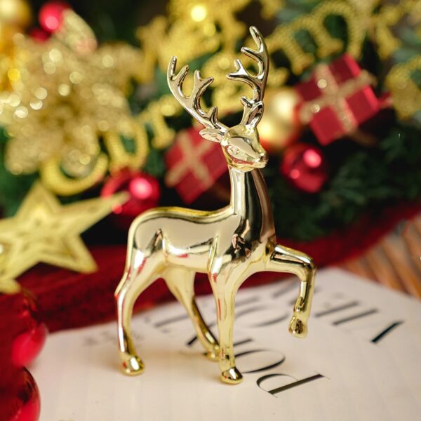 Golden/Silver Resin Deer Figurine Decor - Image 2