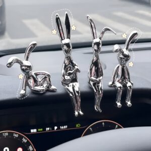 Silver Bunny Console Desk Decor