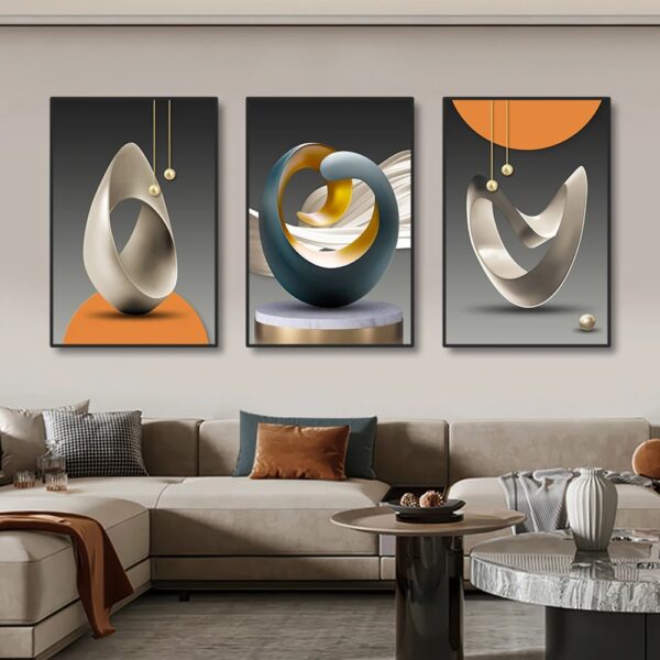 Modern Geometric Wall Art Prints (Without Frame) - Image 2