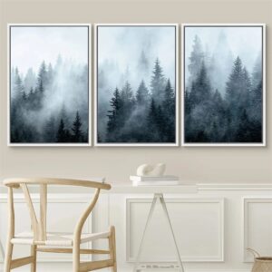 Nature Wall Art Set Misty Forest (Without Frame)