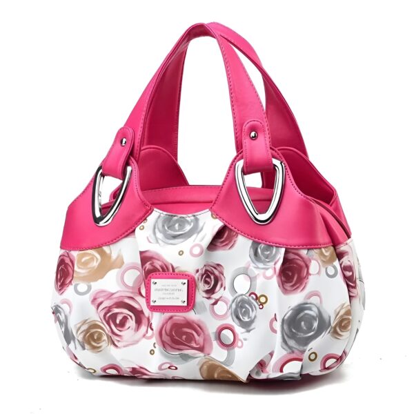 Trendy Vegan Leather Printed Handbag - Image 2