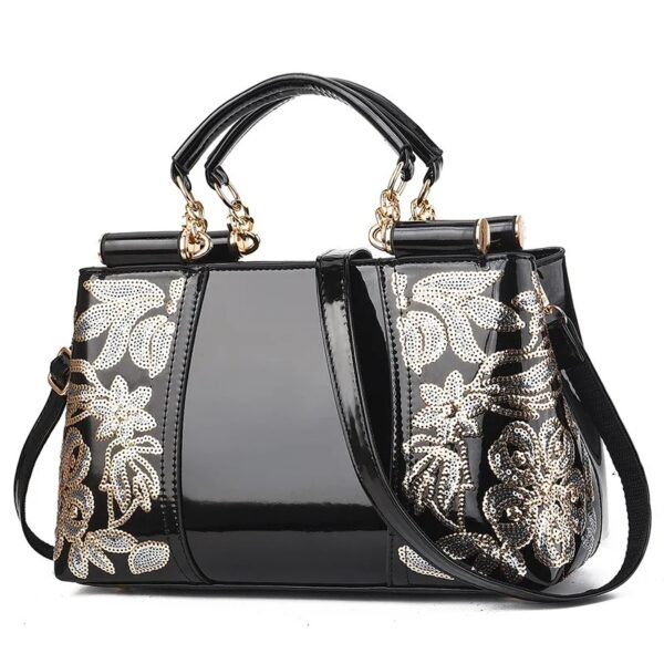 Luxury Patent Leather Shoulder Bag - Image 10