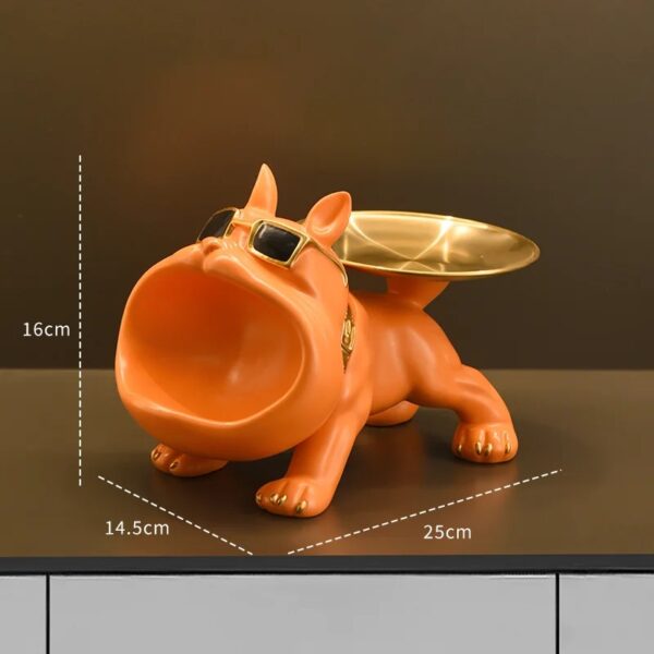 Resin French Bulldog Tray Statue - Image 9