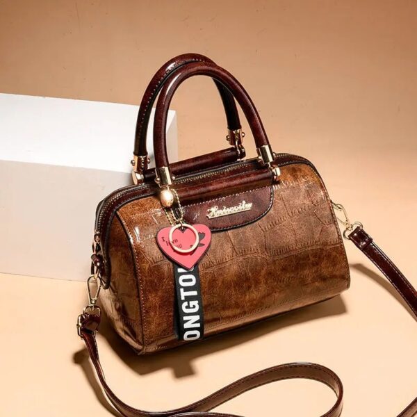 Luxury Crocodile PU Leather Handbag - Image 8