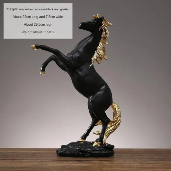 Elegant Resin Horse Sculpture Decor - Image 10