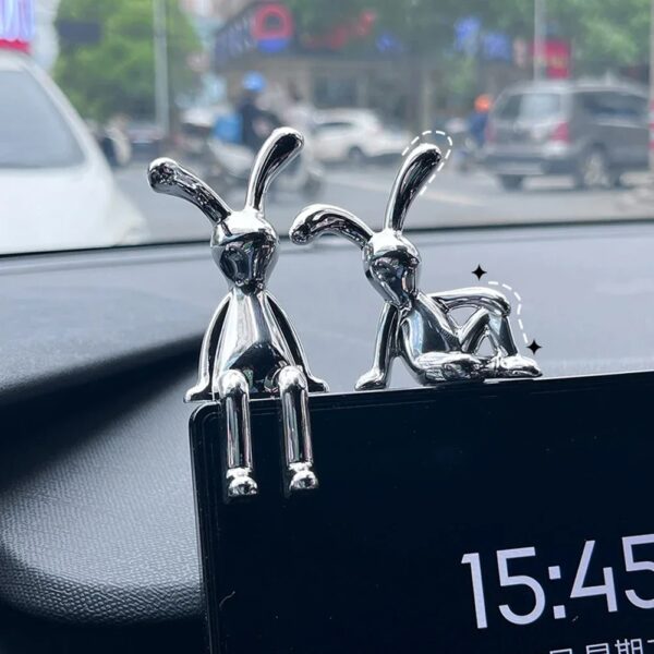 Silver Bunny Console Desk Decor - Image 10