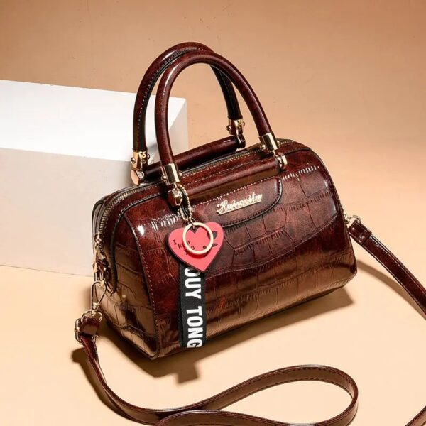 Luxury Crocodile PU Leather Handbag - Image 9