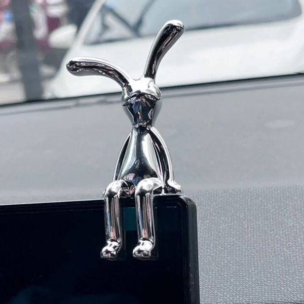 Silver Bunny Console Desk Decor - Image 11