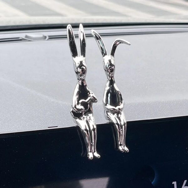 Silver Bunny Console Desk Decor - Image 12