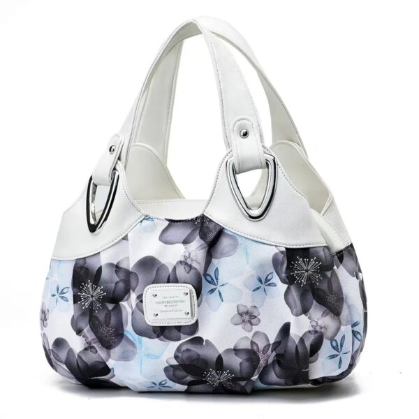 Trendy Vegan Leather Printed Handbag - Image 14