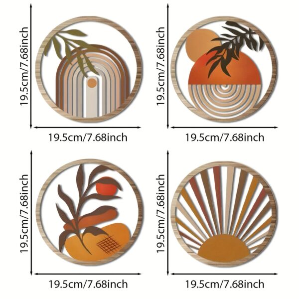 Bohemian Wooden Wall Art Set - Image 2