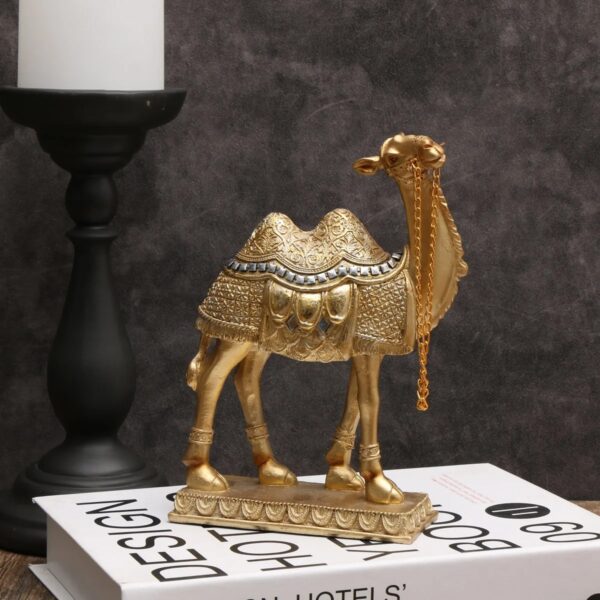 Elegant Resin Camel Table Decor - Image 2