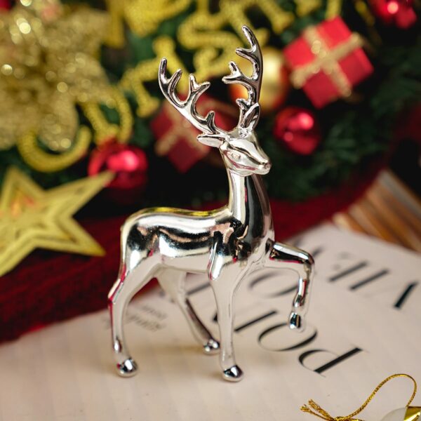 Golden/Silver Resin Deer Figurine Decor - Image 3