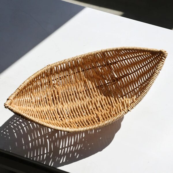 Oval Wicker Fruit Serving Basket - Image 2