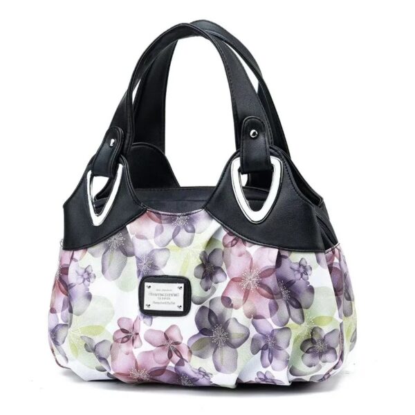 Trendy Vegan Leather Printed Handbag - Image 3