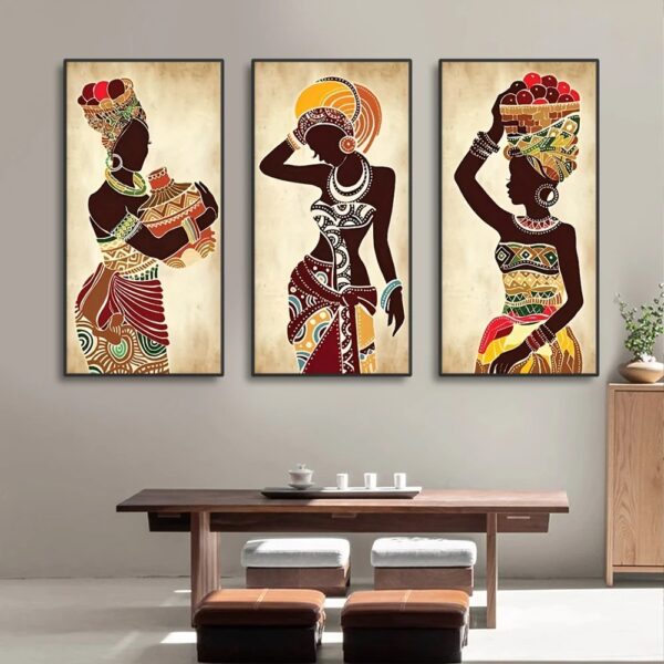 Ethnic African Woman Canvas Art (Without Frame) - Image 3