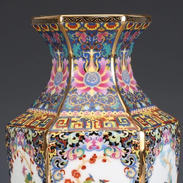 Antique Chinese Porcelain Square Vase - Image 3