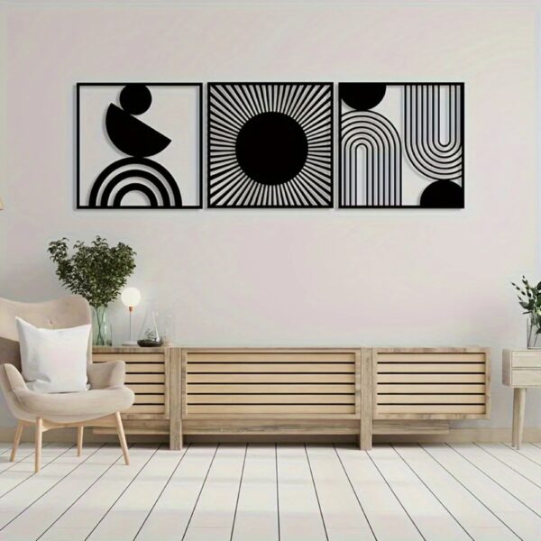 Bohemian Geometric Metal Wall Art - Image 3