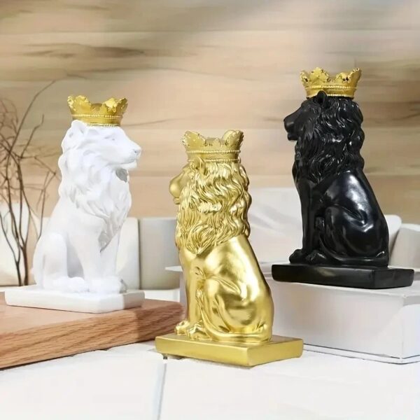 Crowned Lion King Statue - Image 10