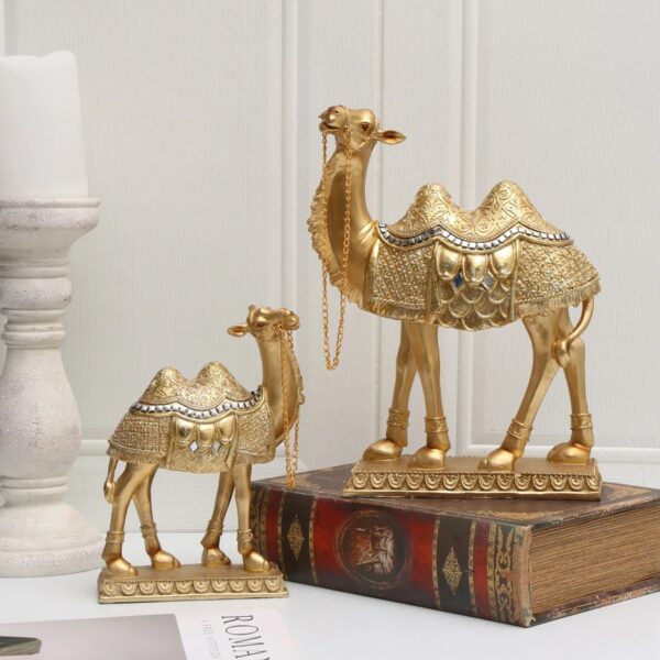 Elegant Resin Camel Table Decor - Image 3
