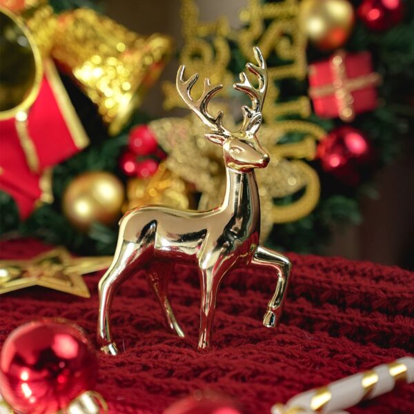 Golden/Silver Resin Deer Figurine Decor - Image 4