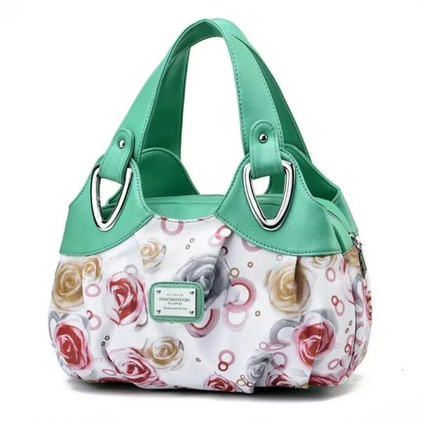 Trendy Vegan Leather Printed Handbag - Image 4