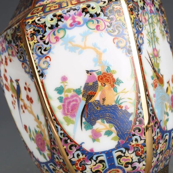 Antique Chinese Porcelain Square Vase - Image 4